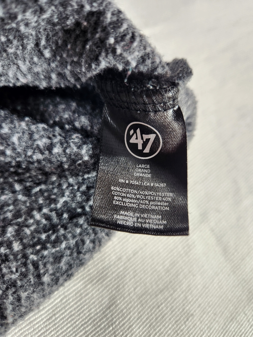 '47 Women's Ohio State Gray Fleece Pullover Hoodie Cropped Sweatshirt Size Large - Picture 8 of 9